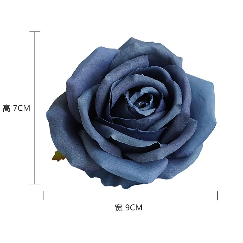 Großhandel Rosenblütenkopf 9 cm großer simulierter Corolla Rosenkopf für Fotografie Blumenarrangement Wandkranz Dekor gefälschte Blumen – Detail 2