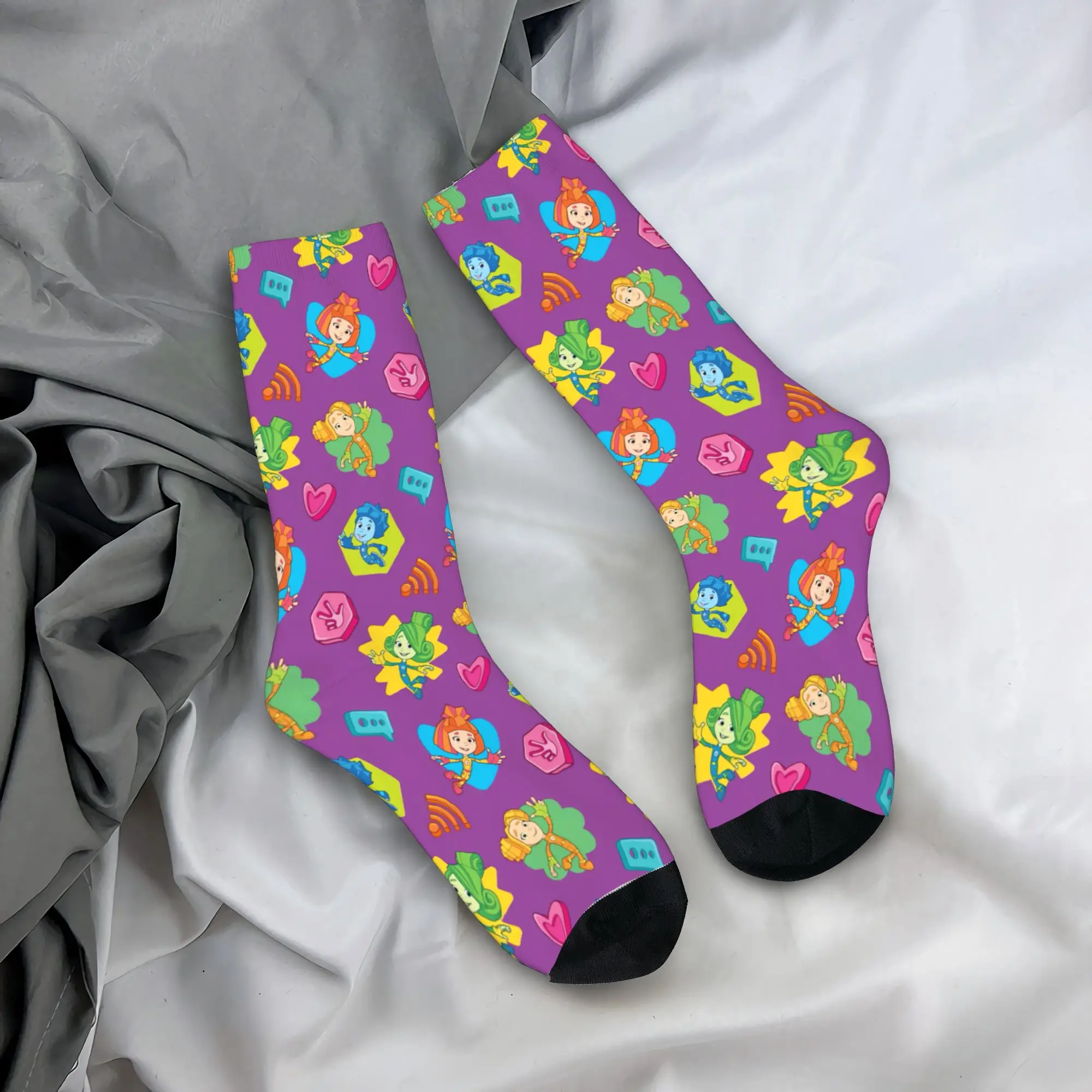 The Fixies Kindergarten Socks  Anti Slip Stockings Men Comfortable Running Socks Winter Casual Graphic Socks
