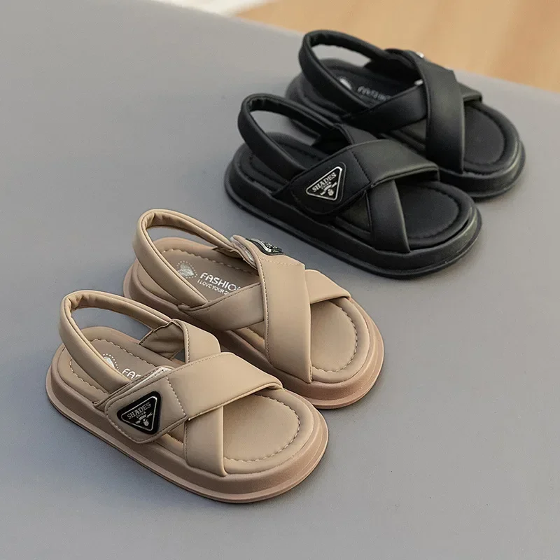 Children Shoe Summer Beach Sandals 2024 Korean Edition Girls Roman Sandal Kid Sandles Breathable Kid Shoe for Girl Zapatos Niña