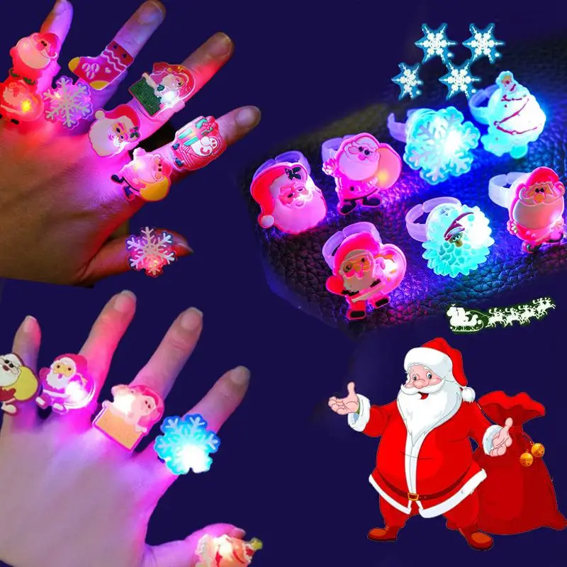 10/20PCS Glowing Bracelets Slap Rings Toy Children Gifts Christmas Party Favor Kids Birthday Gifts Wedding Guests Giveaways Gift