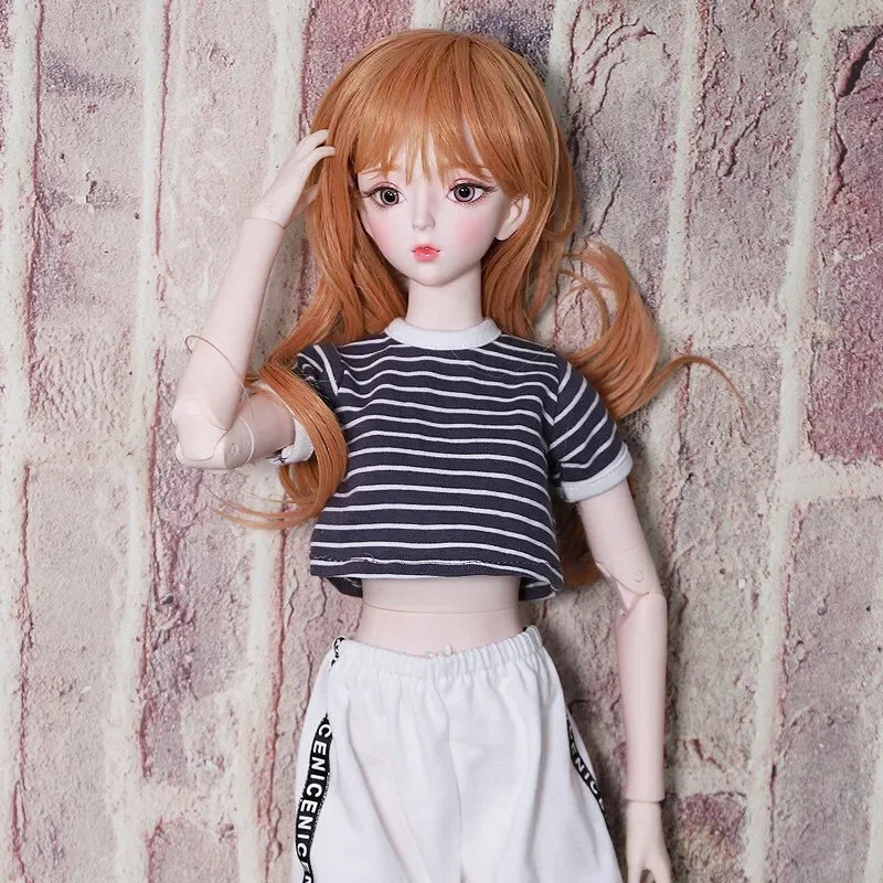 Spot 60cm baby clothes 3 points bjd baby suitable for wearing striped T-shirt sports doll change clothes skirt