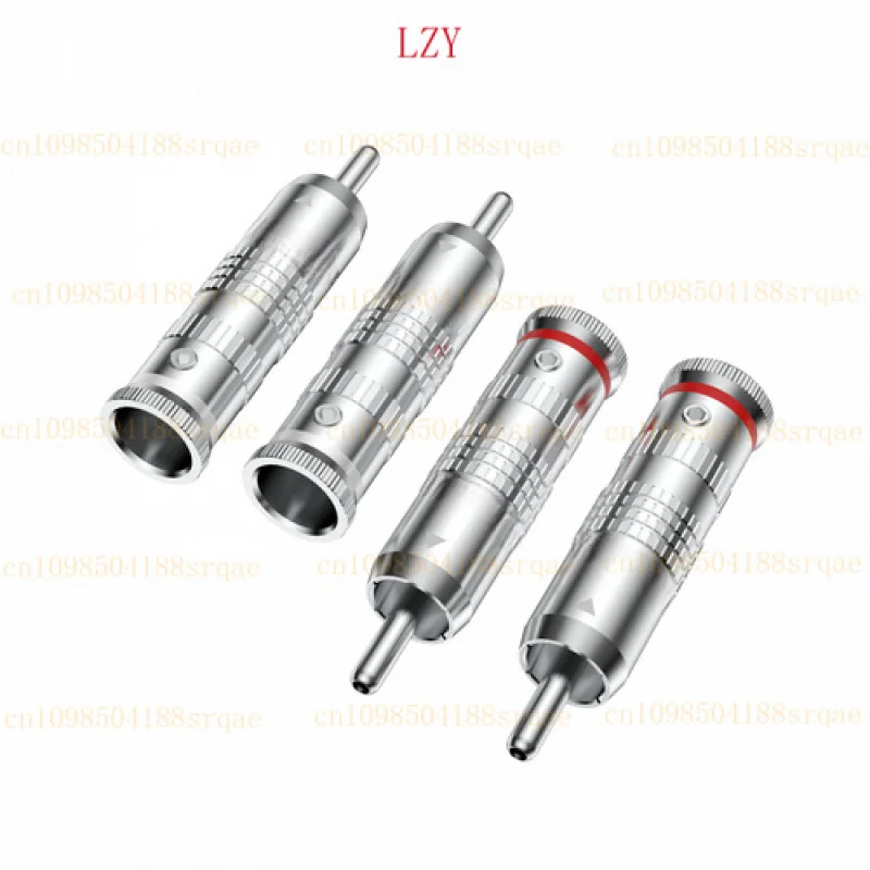 

4PCS Silver Plated RCA Audio Plug Solder Connector For DIY HIFI Cable Analogue