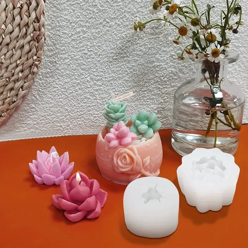 Paquete de 9 moldes de silicona para plantas suculentas: crean velas únicas, jabones y colchas de resina con estos moldes de cactus 3d