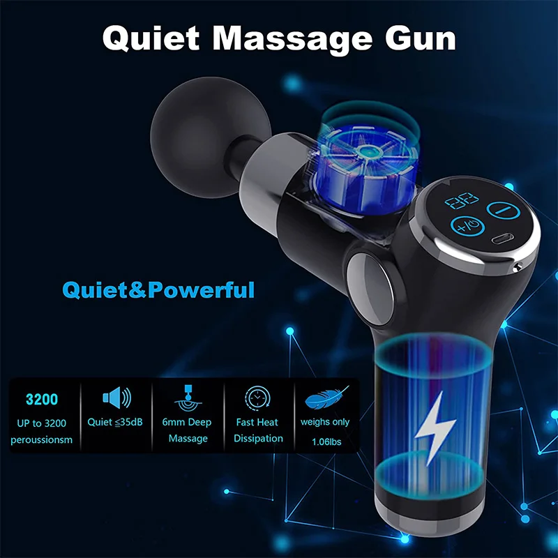 Portable Mini Muscle Relief Machine 32speed Vibration Deep Tissue Neck Shoulder Arthrosis Foot Electric Massage Fascia Gun