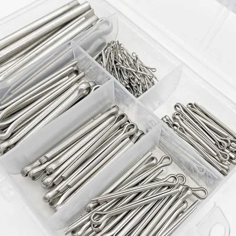 M1 - M12 304 Stainless Steel Split Cotter /Spring Elastic / Cylindrical Locating Dowel / Flat Keyway / R Type Pin Assortment Kit