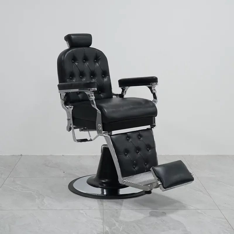 Multicolor Antique Hydraulic Reclining Barber Chair Durable Man Equipment Shop Furniture Heavy Duty Professional