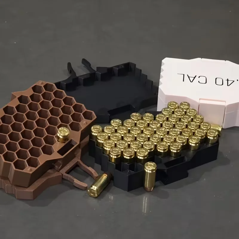 1 Pcs Portable Integrated Hinged Ammunition Box, Designed for Storing 9Mm And 40 Ammunition