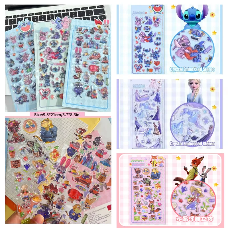 3D Zootopia Frozen Judy Nick Stickers Stitch drop seal Relief Stickers DIY Telefoonhoesje Scrapbook Sticker Geschenken
