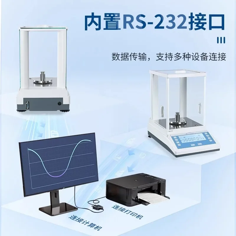 Laboratory electronic analytical balance 0.1mg parts per thousand