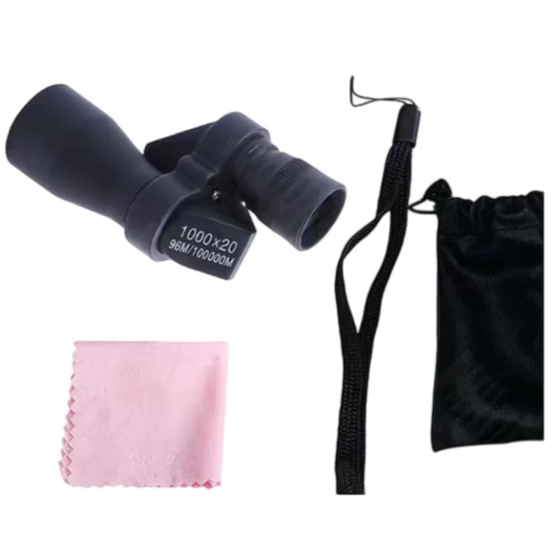 1000X20 Portable Monocular Telescope Can Connect to a Phone for Outdoor Bird Watching Camping and Hiking
