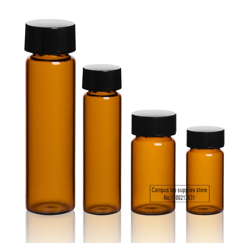 

Лабораторная бутылка для химического образца из янтарного стекла с винтовым горлышком 2/3/5/10/15/30/40/50/60 мл для эксперимента