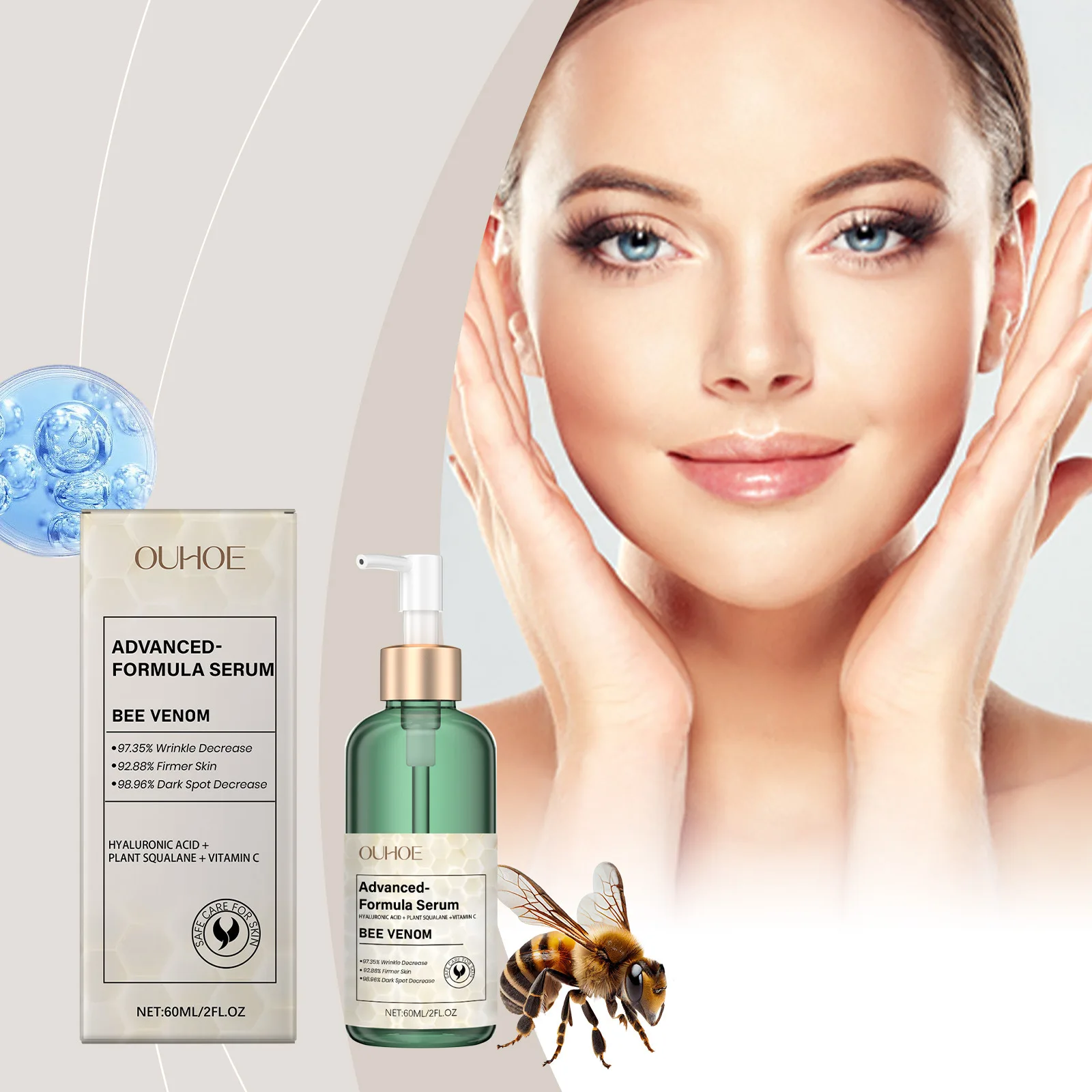 OUHOE Skin Care Serum Rejuvenating and Nourishing Hydrating and Moisturizing Rejuvenation Improving Skin Dull Facial Serum