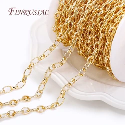 14K Gold Plated Brass Metal Thick Wide Big Chains For Making Necklace Accessories DIY Jewelry Making Chains Multi Styles