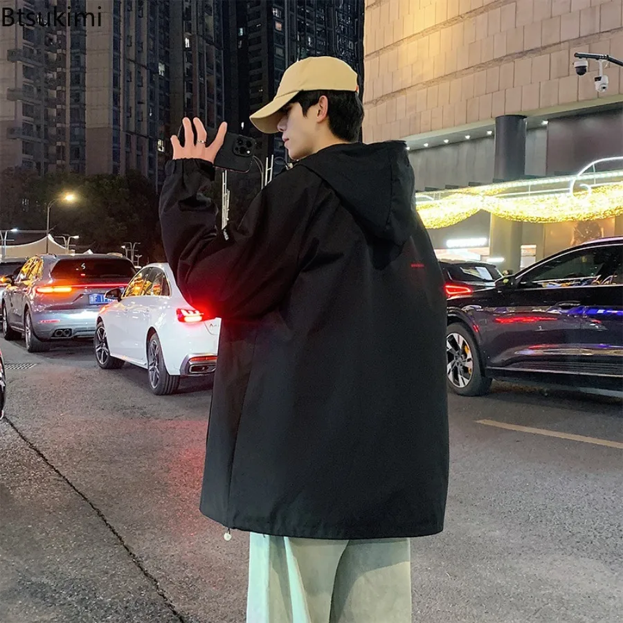 2025 New Spring Autumn Jackets for Men Fashion Couple Hooded Windbreaker Coats Multi-Pockets Outdoor Casual Jackets Big Size 8XL