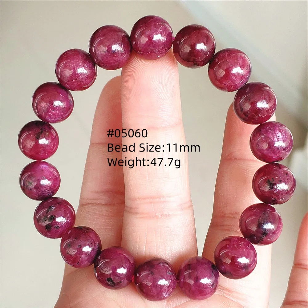 

Браслет из натурального красного рубина, ювелирное украшение, круглые бусины Star Light, эластичный браслет из драгоценных камней, целебный камень, модный редкий красный рубин AAAAAA