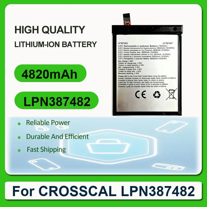 Battery For Crosscall Core M4 Core-M4 Trekker X3 CORE-X3 ACTION-X3 X4 CORE-X4 CROSSCAL LPN386390 LPN387482 M1 LPN385222
