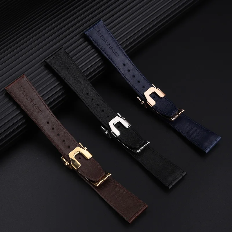 Wristband 20mm 22mm  watch strap for MAURICE LACROIX watchband folding buckle leisure business Cowhide wristband chain