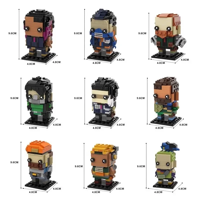 Bricklink Ideas Game Valoranted Action Figures Bricks Head MOC Set Duelist Sentinel Building Blocks Kid Toys Boys Christmas Gift view 2