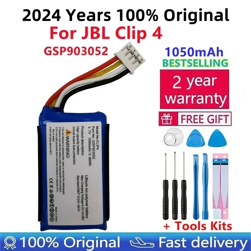 

2024 Years 100% Original New High Quality Replacement Battery For JBL Clip 4 Clip4 Wireless Bluetooth Speaker Batteries