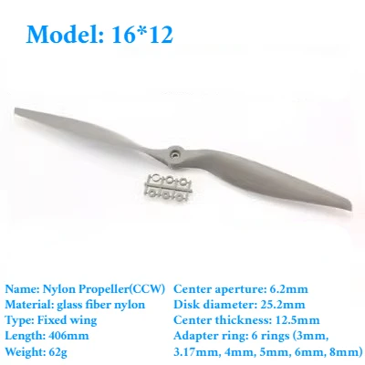 2PCS Gemfan Apc Nylon Propeller 5x5/6x4/7x5/8x4/8x6/9x6/10x5/10x7/11x5,5/12x6/13x6,5/14x7/16x8/17x10 Requisiten Für RC Modell Flugzeug