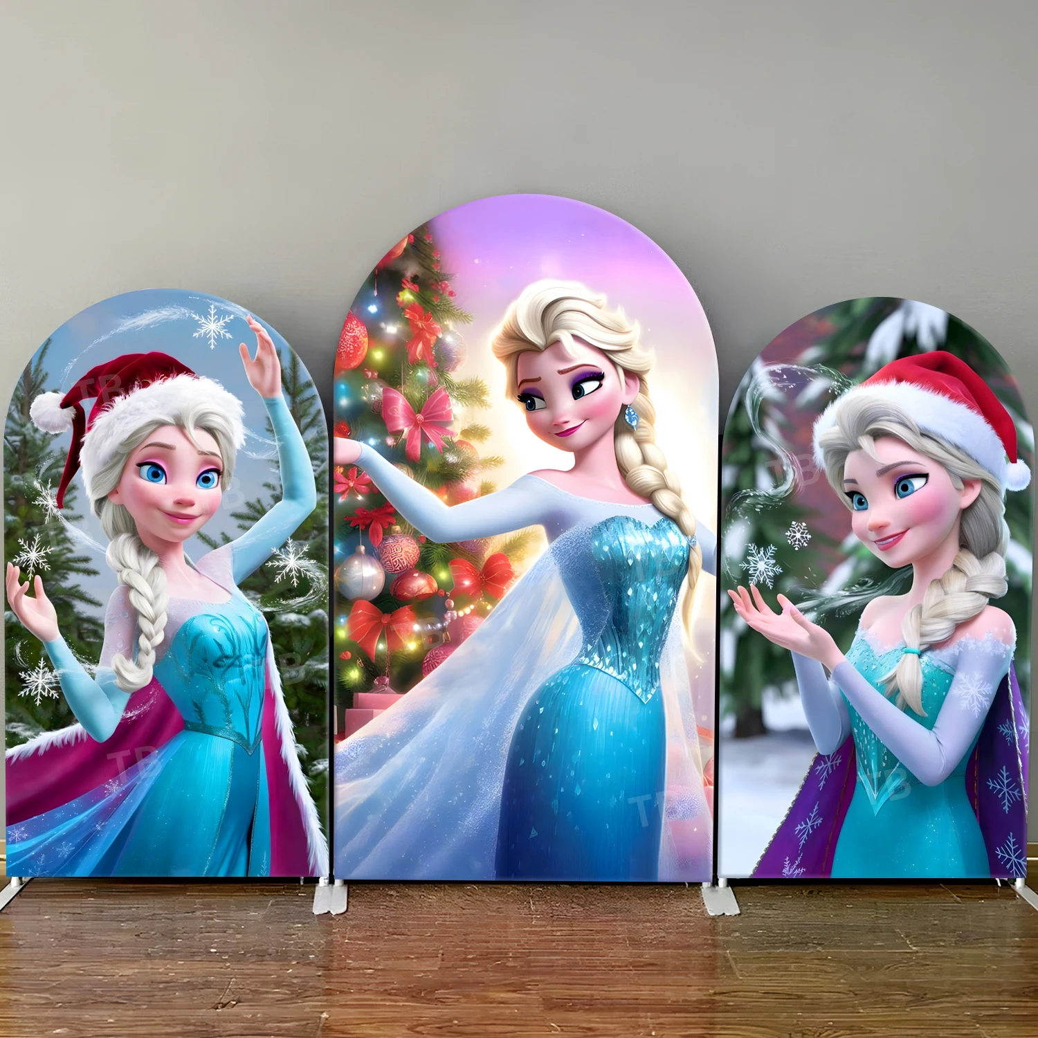 

TB Merry Christmas Theme Arch Backdrop Cover Ice Princess Elsa Party Decoration Baby Shower Photography Background Wall Supplies