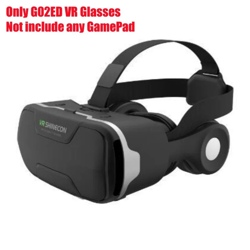 G02ED Virtual Reality VR Bril HD IMAX Groot Scherm 3D Bril Google Cardboard Box VR Helm voor Telefoon, Ondersteunt Game Joystick