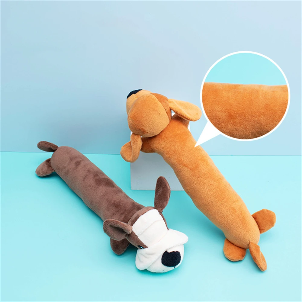 Super Long Dog Toy Pet Chew Squeaky Sound Dolls Cute Plush Stuffed Animals Toys Cat Puppy Interactive Training Molar Biting Toy