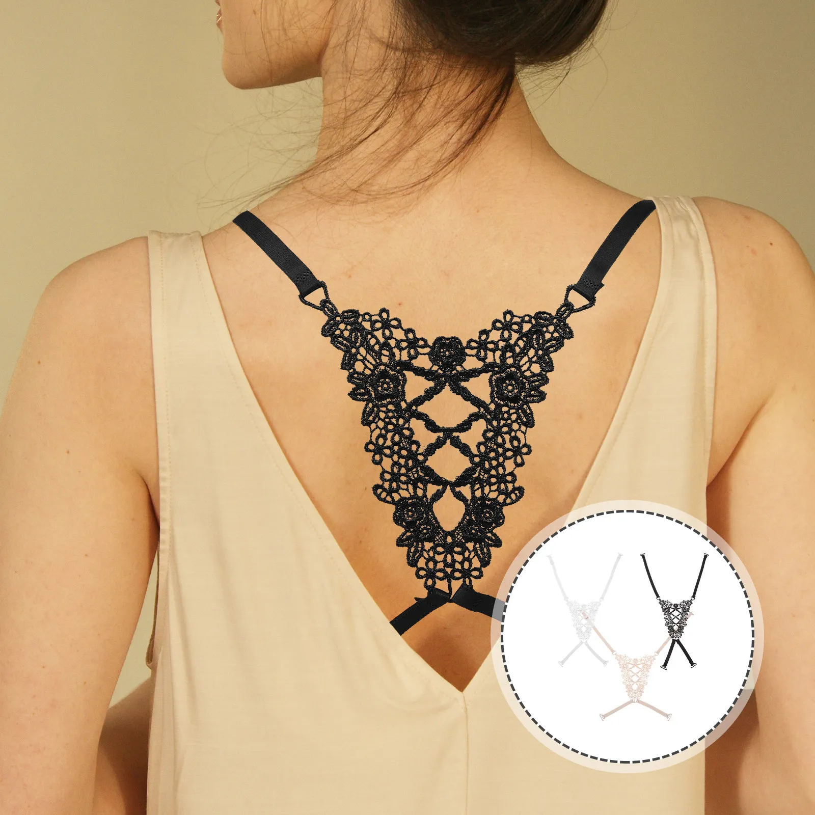 3 piezas de correas antideslizantes para sujetador, correas elásticas ajustables para mujer, correas cruzadas para los hombros, para tops sin tirantes, soporte para vestidos, comodidad durante todo el día