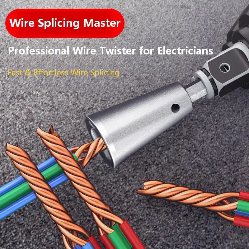 

Professional Electrician Automatic Wire Twister, Quick Connector & Cable Winding Tool for Multi-Stranded Wires