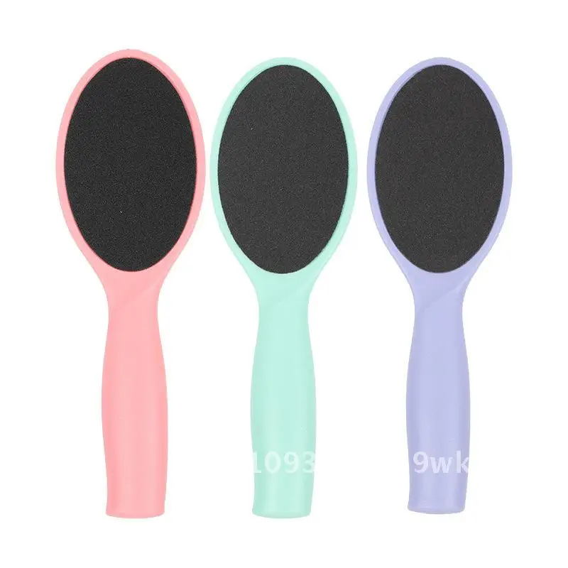 Lime à pied en pierre de meulage pour peau morte, papier de verre Double face, planche de frottement des pieds, brosse à pied de forme ovale pour un soin des pieds lisses, 10 pièces