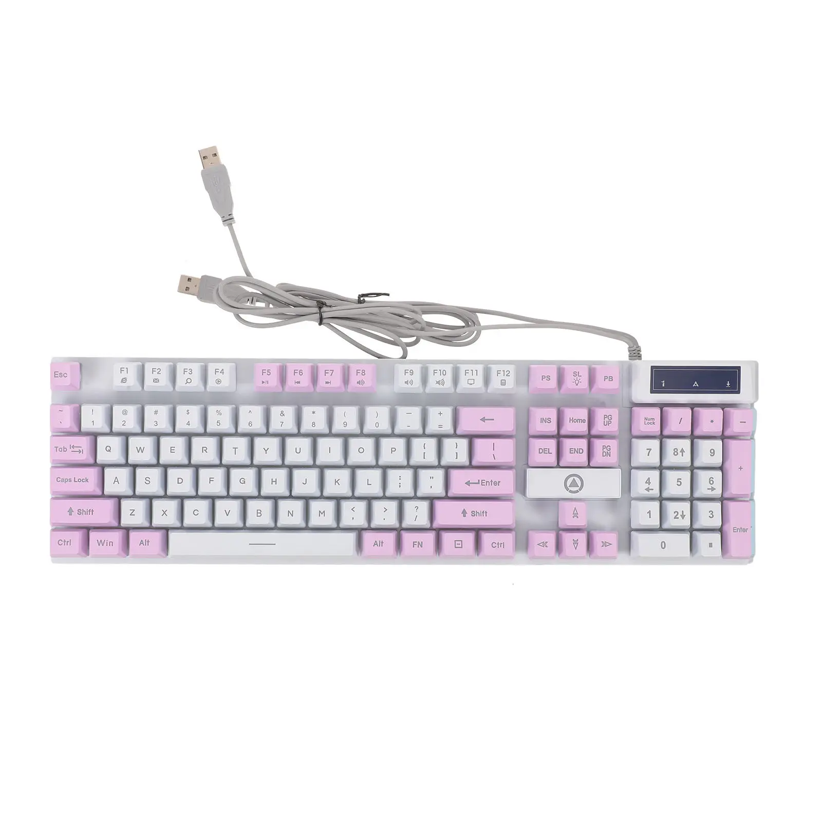 Gaming Keyboard Mechanical Rgb Backlit 104 Keys USB Wired for Pc Laptop Retro Typewriter Light Up Keyboard Gaming Office