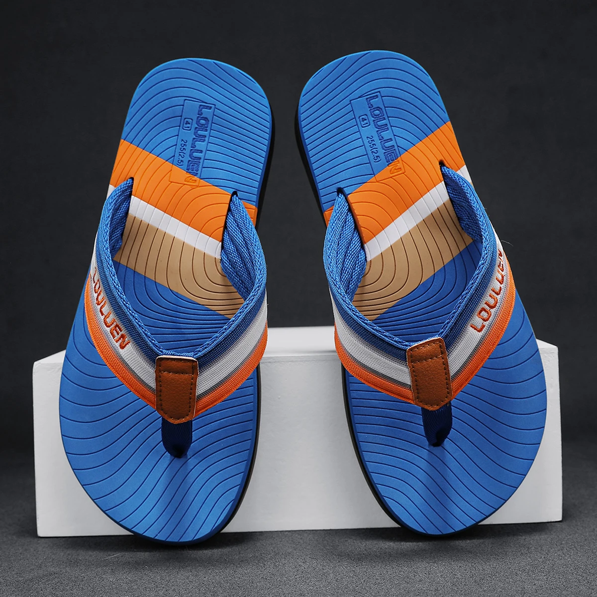 Men Herringbone Slippers Arch Support Comfortable Summer Beach Thong Sandals Yoga Foam Pad Slide in Slippers 2025 Fashion Trend