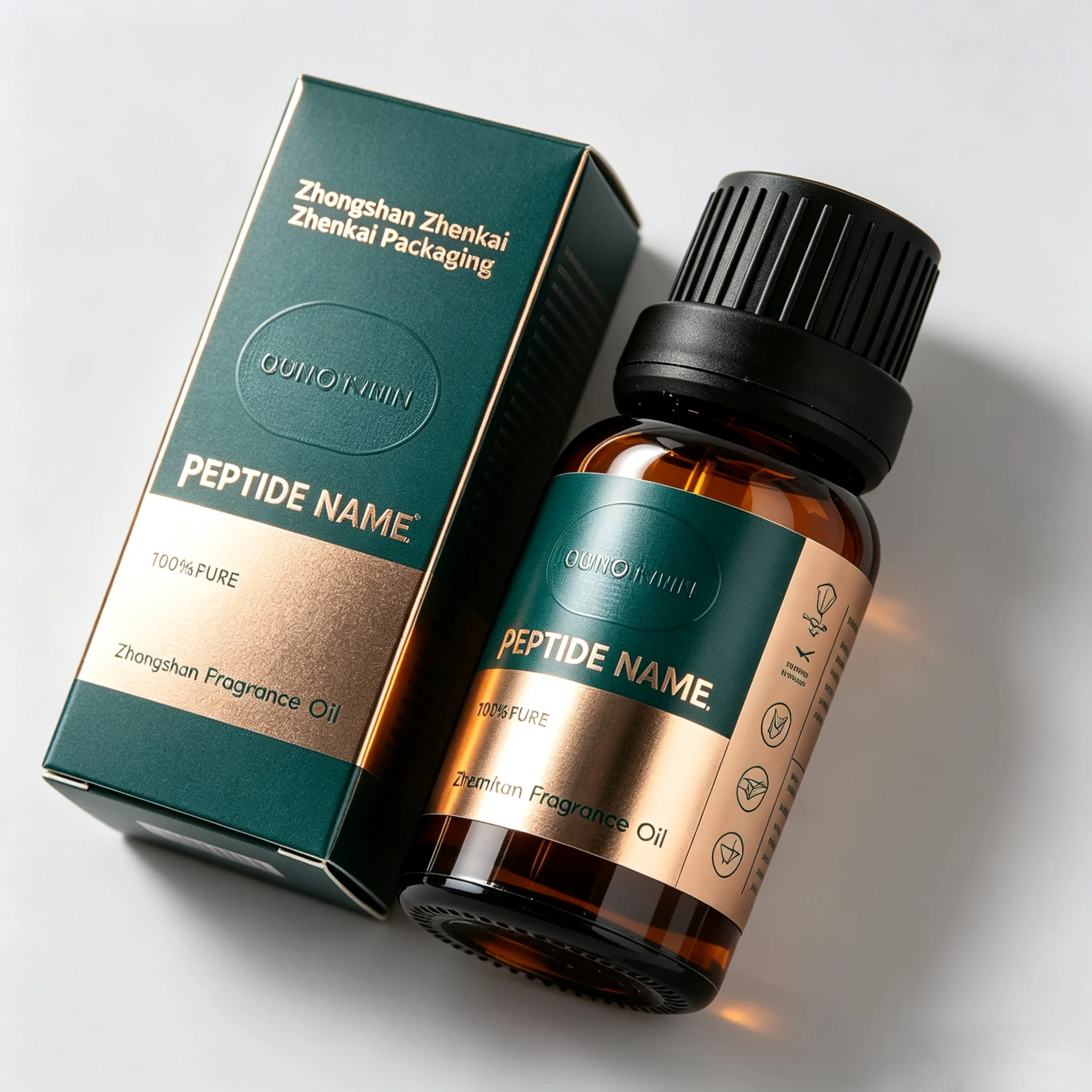 3ml 10ml Beauty Agent Vials Custom Premium Printed Peptide Label Boxes Anti-scratch Waterproof Vinyl Stickers