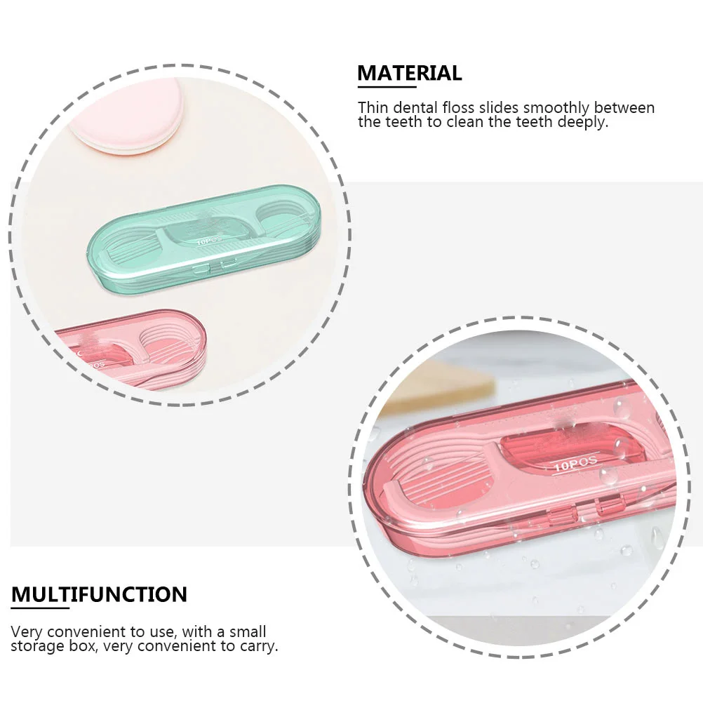 20Pcs Floss Picks with Storage Box Portable Dental Floss Sticks Thin Design for Deep Teeth Cleaning Between Hard to Reach Areas