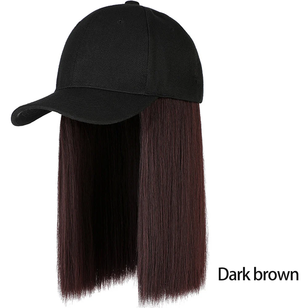 Cap Synthetic Wig Hair Extensions Hair Wigs For Women Short Straight Bob  Adjustable Hip Hop Baseball Cap economic Vertical wigs