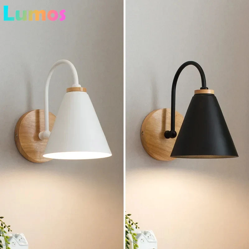

PD Nordic Wood Wall Sconce Light Fixture For Bedroom Bedside Living Room Lighting Luminaire Lamp Indoor Wooden Decoration Modern