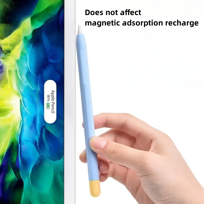 Estojo de lápis para apple pencil pro e lápis 2a 1a geração tablet stylus capa protetora silicone macio à prova de choque