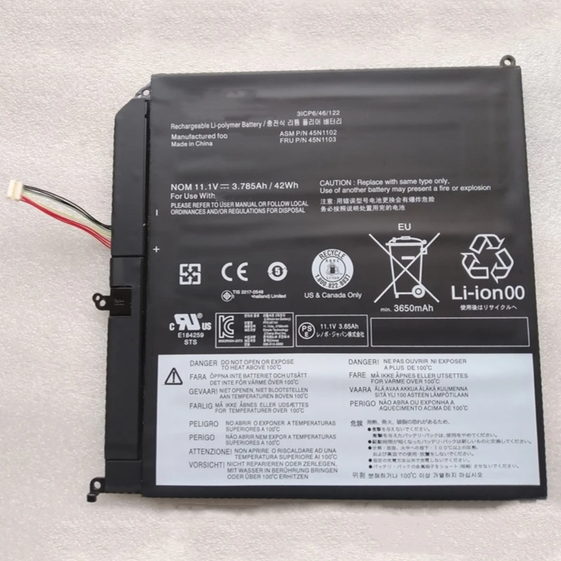 45N1102 45N1103 Battery For Lenovo ThinkPad X1 Helix 3701-3GM MT3697 36971A1 3697CTO 20CGA01PCD 20CGA01RCD 20CG004JCD 20CGA00XCD