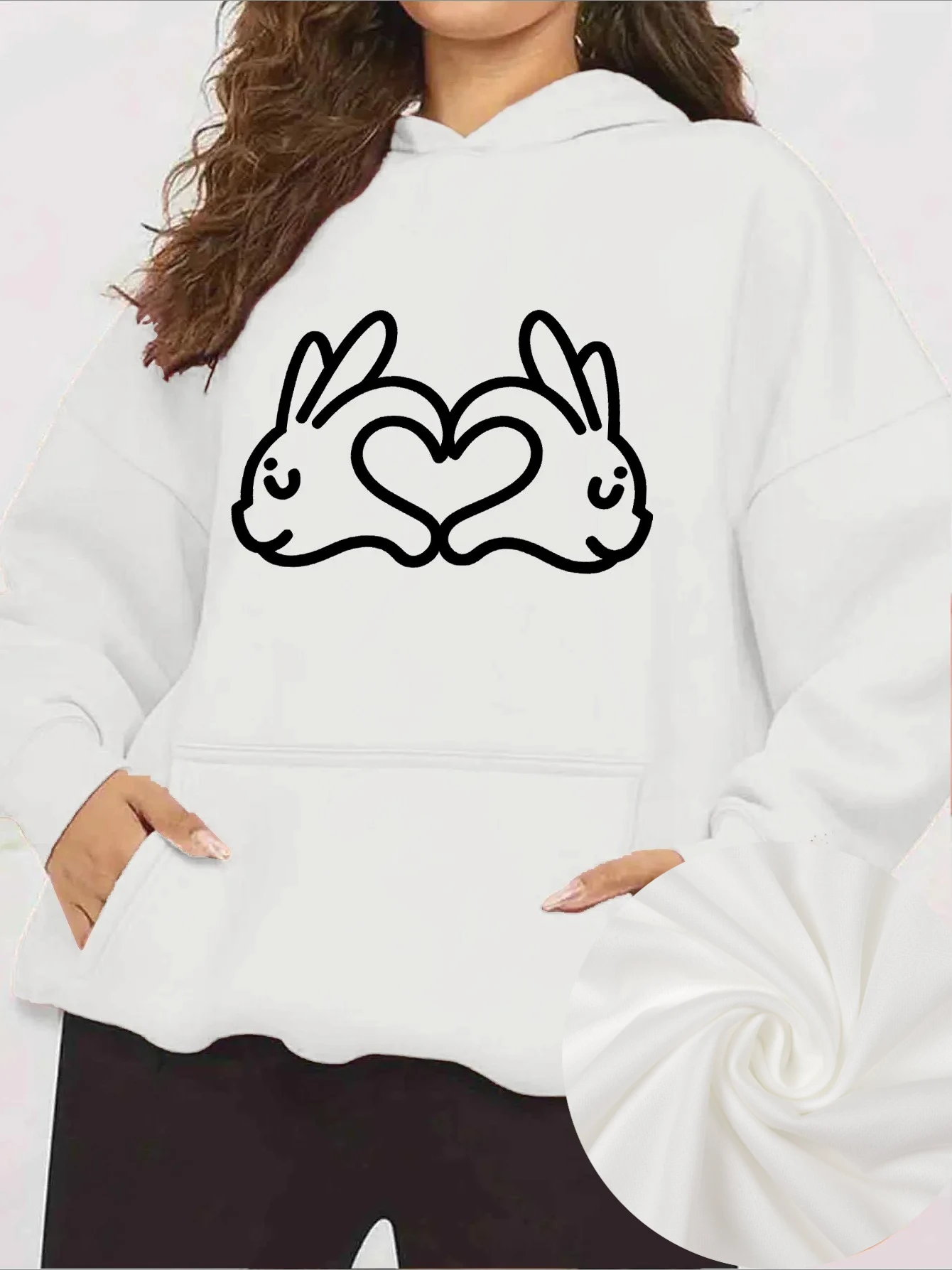 Men's and Women's Plus Size Printed Top, Loose Casual, Soft, Comfortable and Breathable, Outdoor Sports Loose Pullover Hoodie