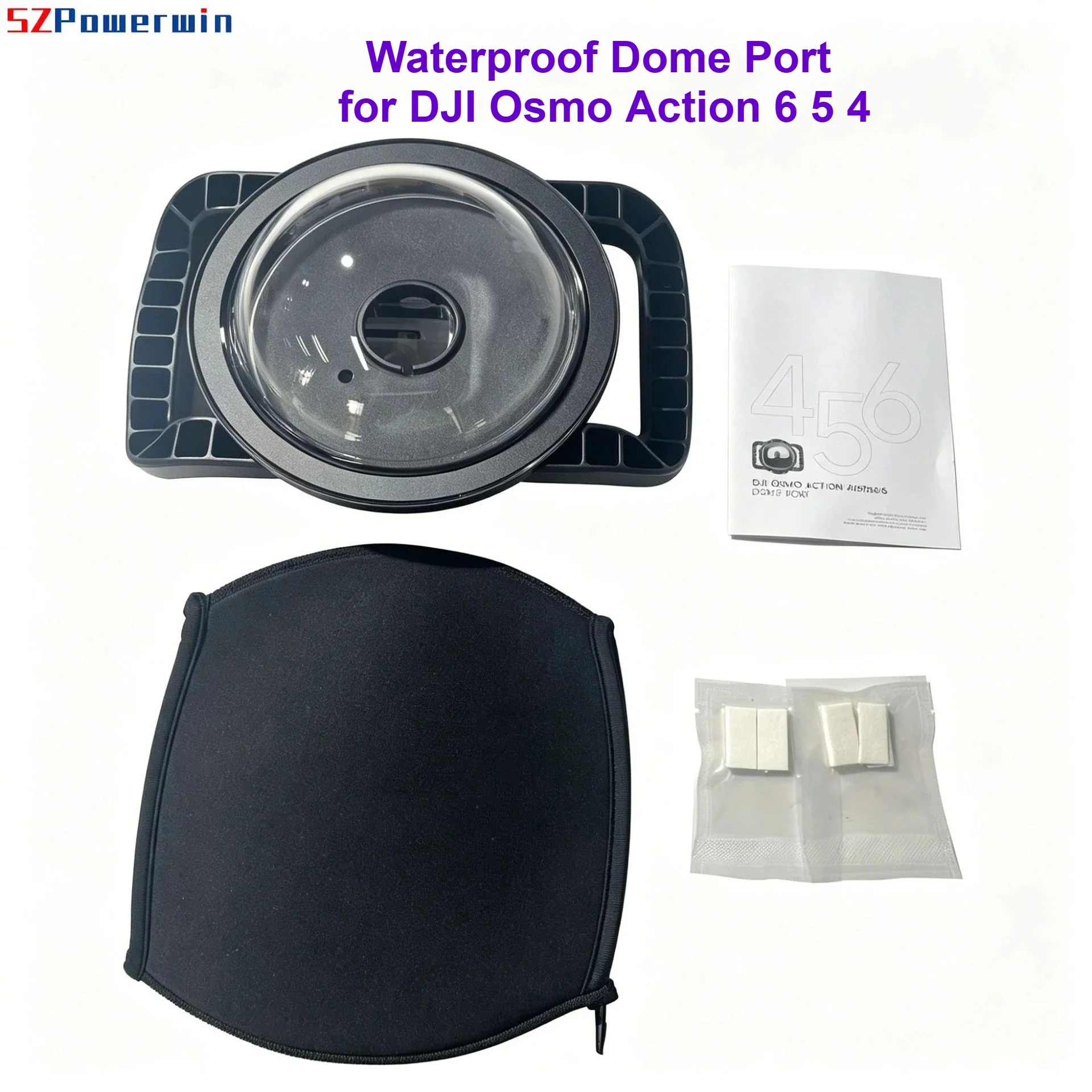 Unterwasser 30M Wasserdichte Kuppelhülle für DJI Osmo Action 6 5 4 Kamera Kratzfester Objektivschutz Tauch-Videoaufnahmegehäuse
