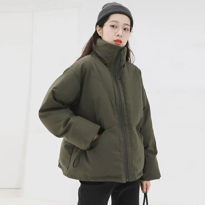 Thick Winter Parka Jacket for Women 2024 New Short Coat Korean Style Loose Bread Coat Female Student Cotton Clothing