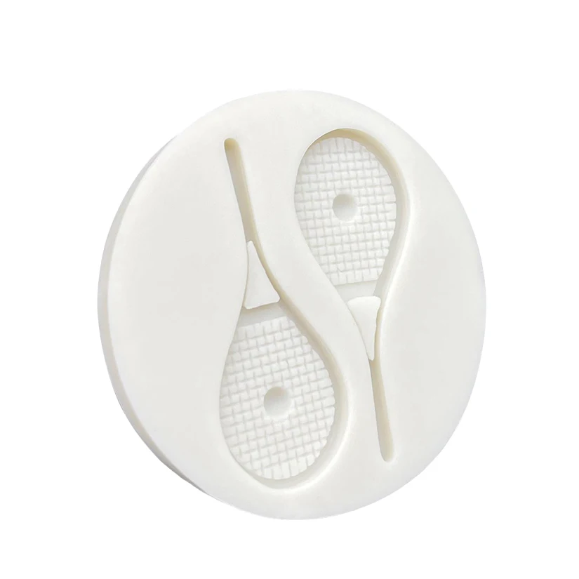 Tennis Racket Silicone Sugarcraft Mold Resin Tools Cupcake Baking Mould Fondant Cake Decorating Tools