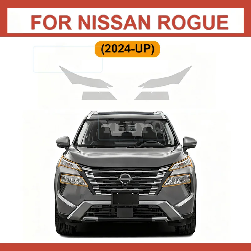 

For Nissan ROGUE 2024 2025 Headlight Rearview Film B C Pillars Protection Film TPU Pre-cut Anti-scratch Repair Transparent