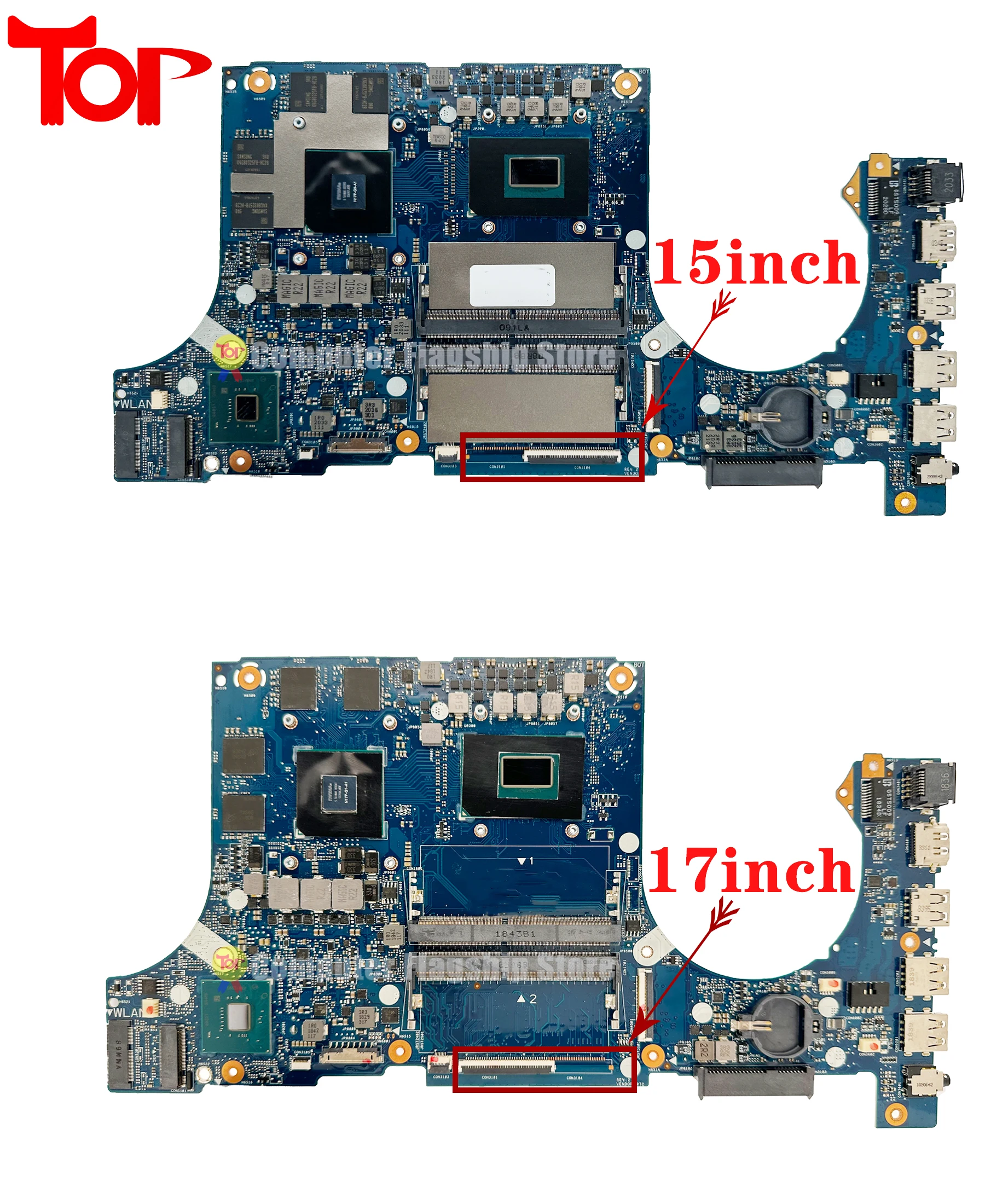 Imagem -04 - Placa-mãe do Portátil para Asus Fx505gd Fx505g Fx505ge Fx705ge Mw505g Px505g Fx86f i5 i7 8o Gen Gtx1050ti Gtx1050