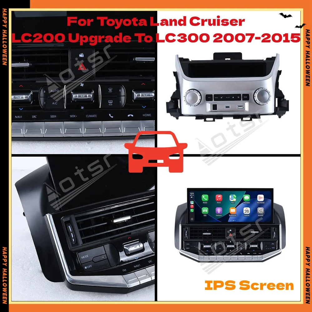 Android 12.3'' Car Radio For Toyota Land Cruiser LC200 Upgrade To LC300 2007-2015 Multimedia Display GPS Navigation HD Carplay