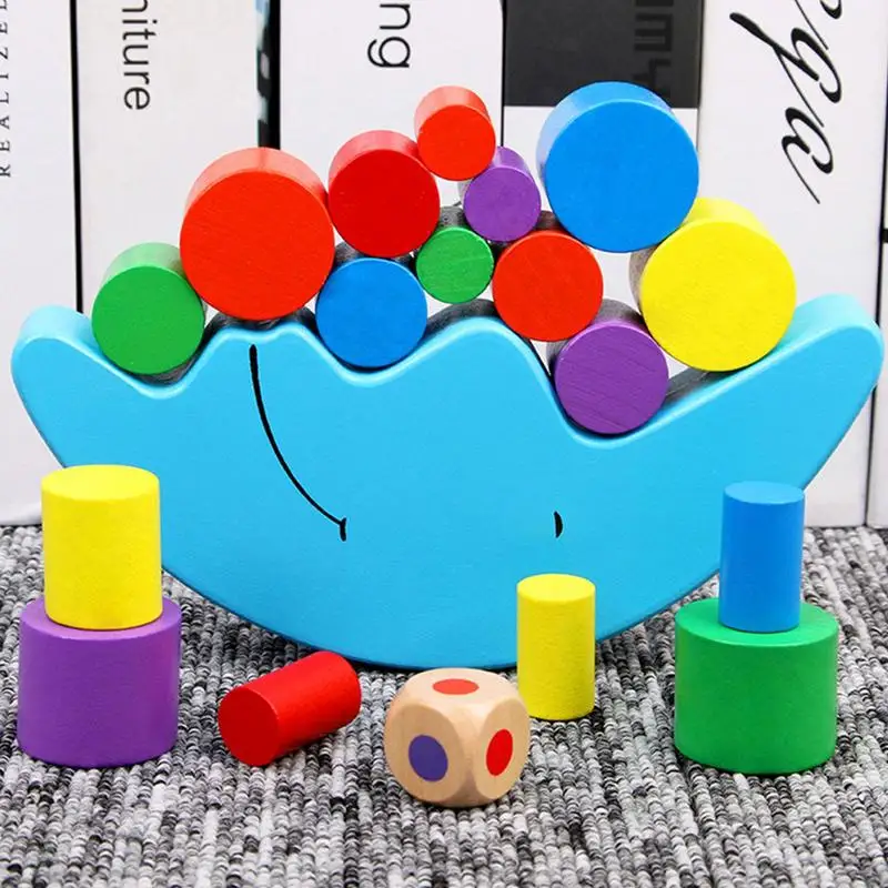 Toddler Stacking Toys Moon Base Wooden STEM Stacking Toys Preschool Learning Activities Toy Stacking Blocks Fine Motor Skill