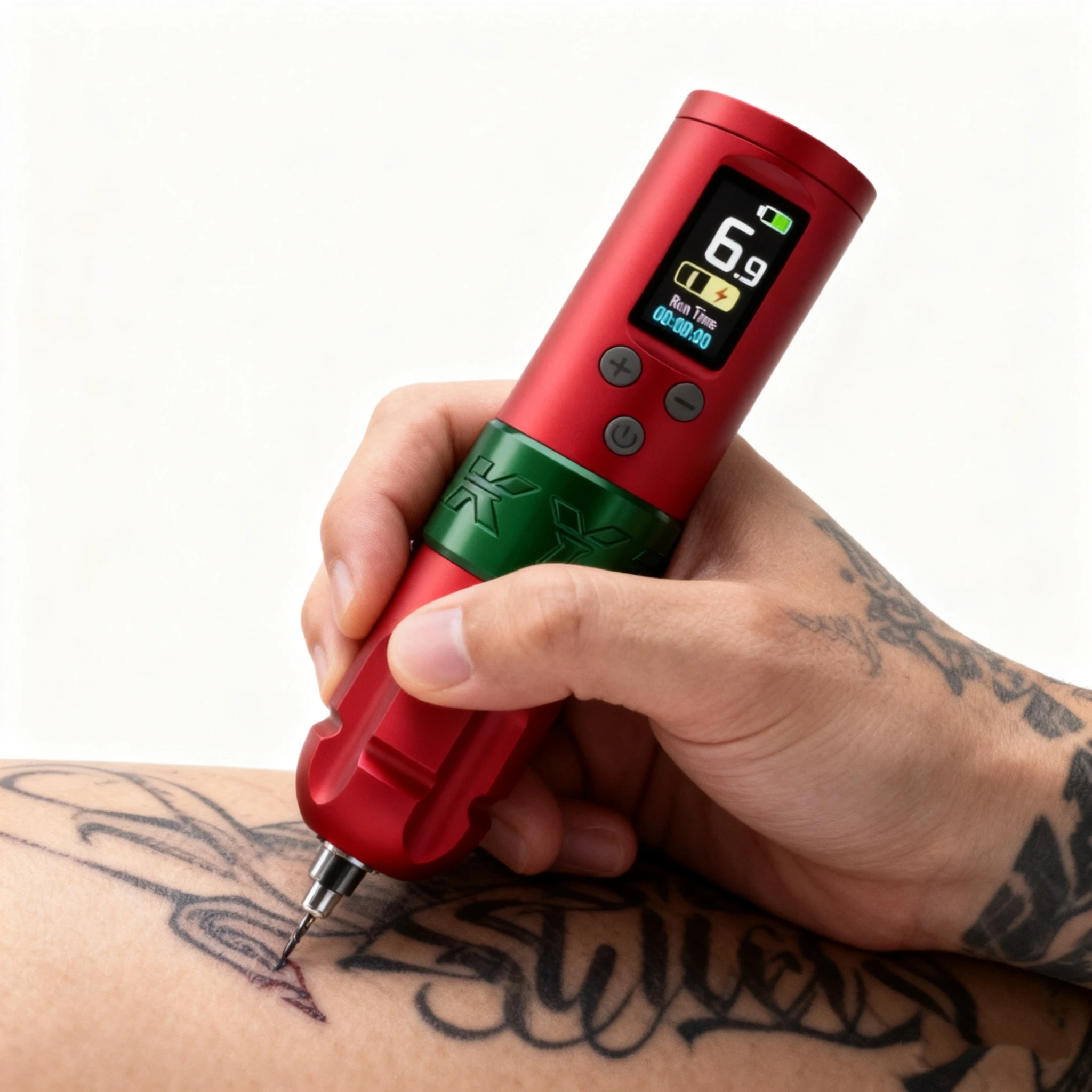 

ROKYO Беспроводная тату-машинка, картридж, ручка с прямым приводом, бесщеточный двигатель, ход 4,0 мм, питание от аккумулятора для лайнера, затенения татуировки