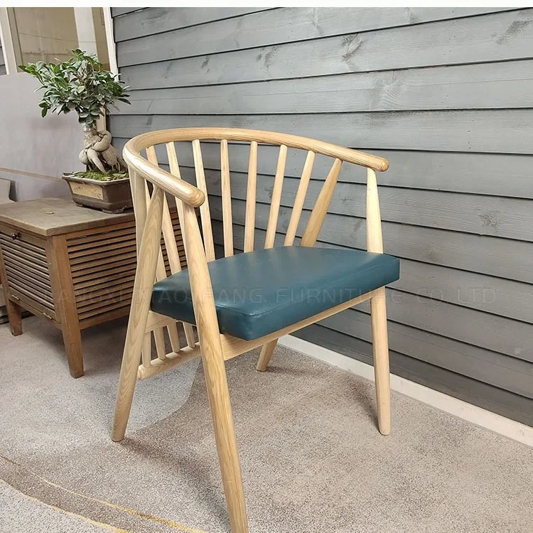 노르딕 프린세스 체어 원목 윈저 스타일 홈스테이 심플 홀 밀크티 스위트