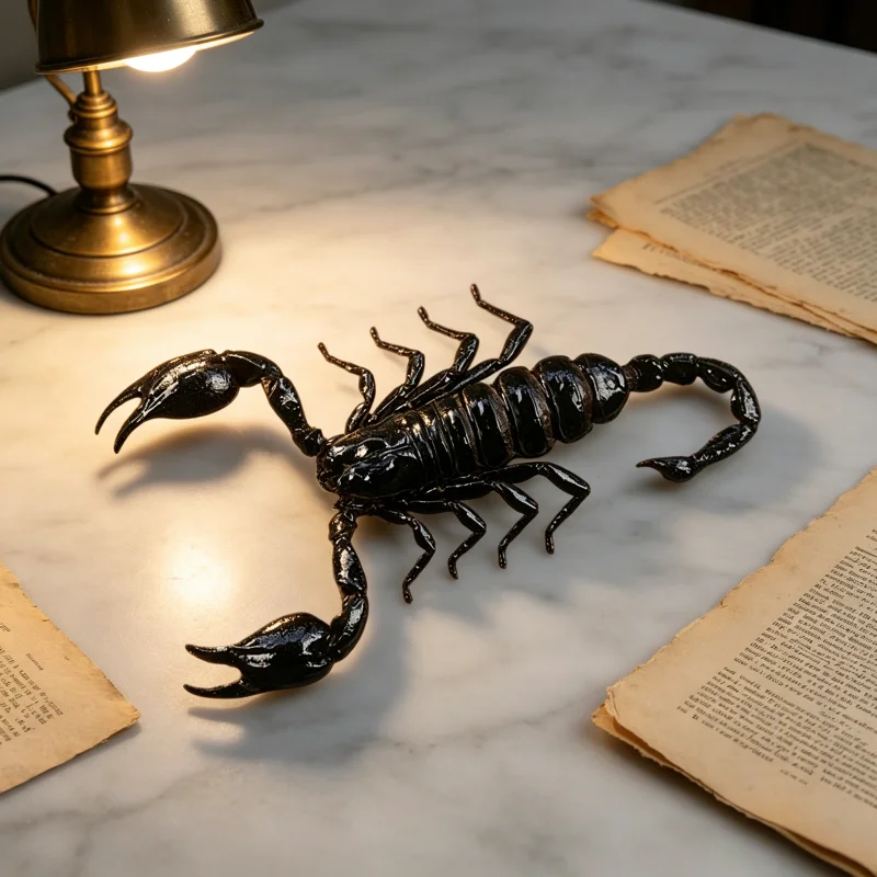 Real Black Scorpion Specimen 10-12cm, Heterometrus Taxidermy, Natural Giant Forest Scorpion Insect Specimen, Home Decor Gift