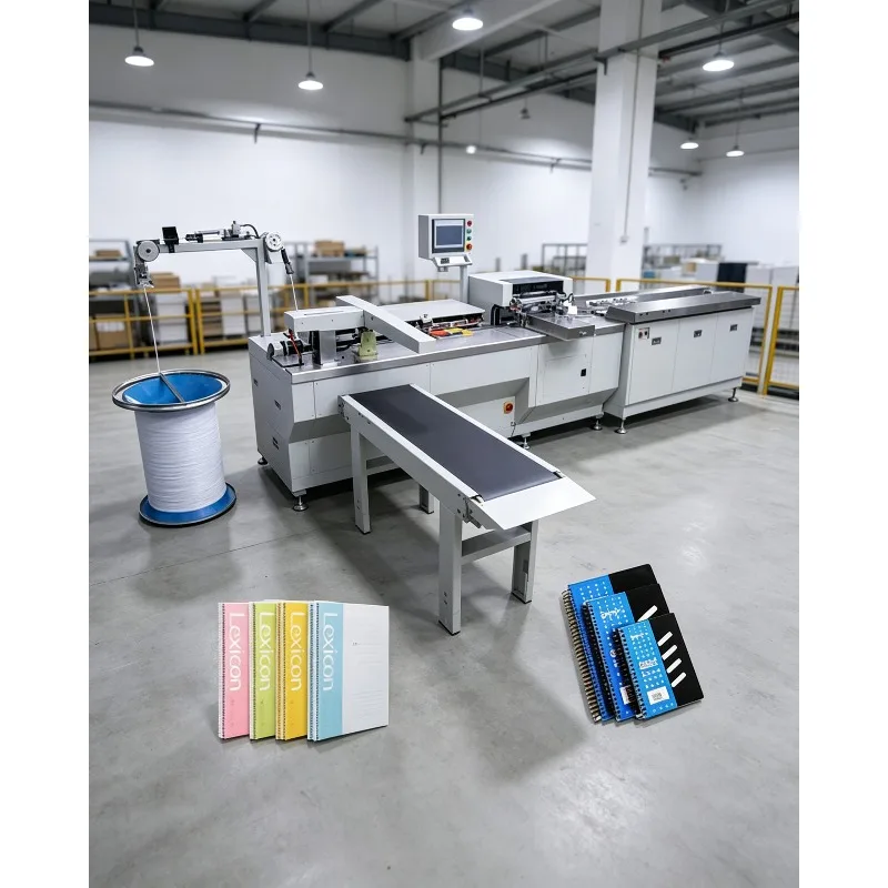 Electric A3 A4 Paper Diary Notebook Coil Plastic Spiral Wire Binding Machine Plastic PVC Coil Inserting Machine Inserter
